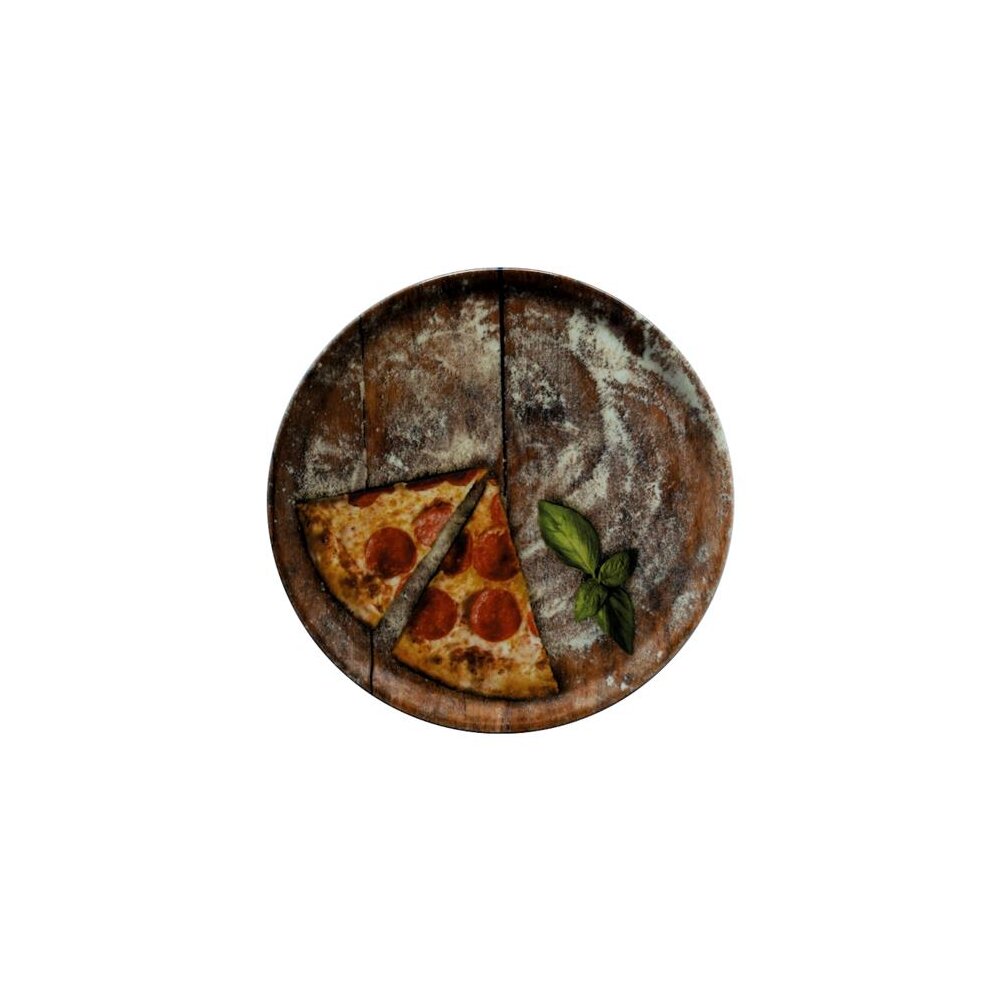 Pizzabäcker Ø 31cm Saturnia Pizzateller mit Dekor 6 Stück 