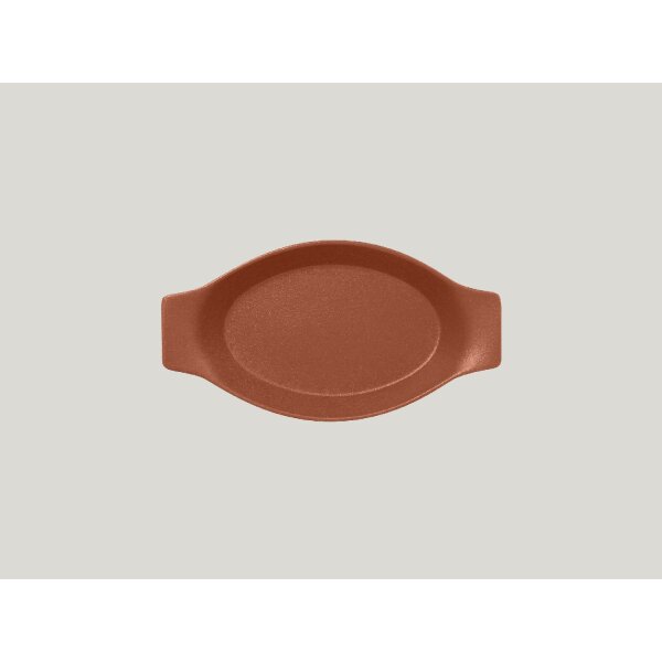 RAK NEOFUSION Schale oval mit Griffen - terra l 20cm/ w 11cm/ h 3.5cm/ c 20cl/