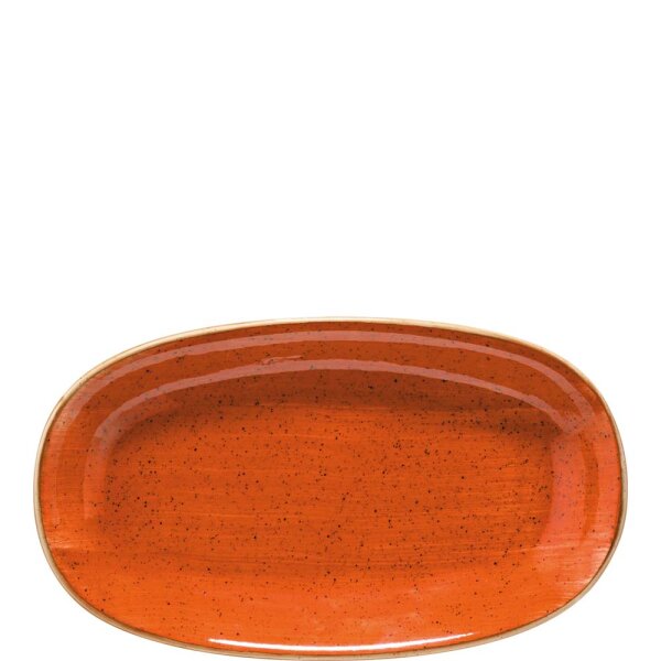 Aura Terracotta Gourmet Platte oval 19x11cm