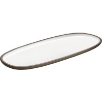 PLAYGROUND ReNew Platte oval coup weiß 35x15cm