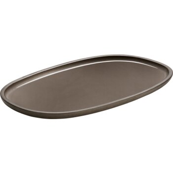 PLAYGROUND ReNew Platte oval coup taupe 30x18cm