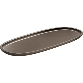 PLAYGROUND ReNew Platte oval coup taupe 35x15cm