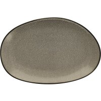 United Tables Ston grau/grey Platte oval coupe 36cm