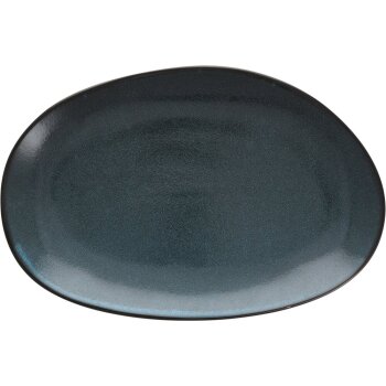 United Tables Ston blau/blue Platte oval coupe 36cm