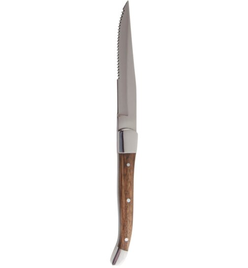 United Tables STEAK KNIFES Steakmesser mit Wellenschliff, Griff Holz hell