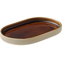 PLAYGROUND NARA Platte oval braun 18cm