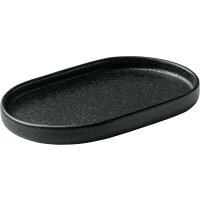 PLAYGROUND NARA Platte oval schwarz 18cm